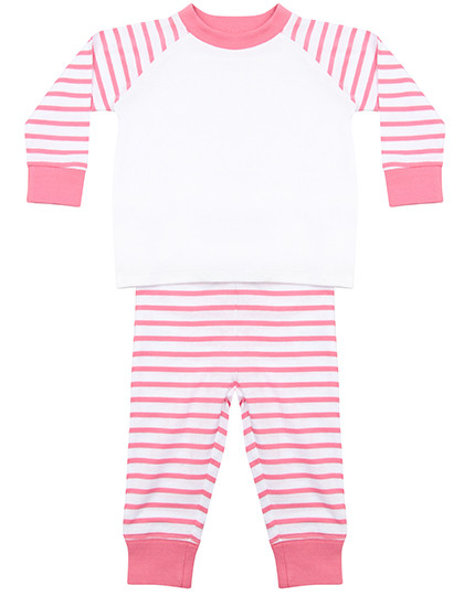 Larkwood Striped Pyjamas Pink Stripe
