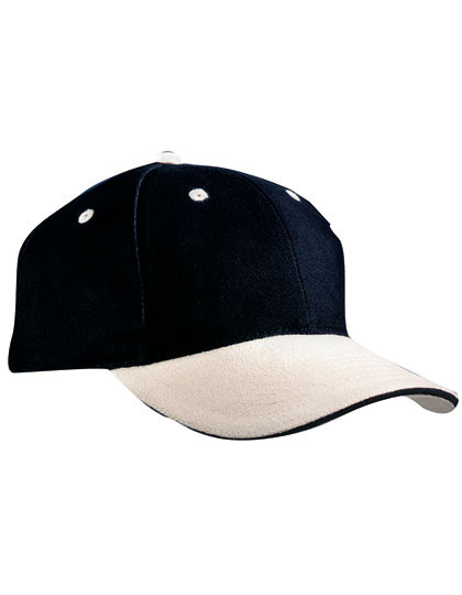 Myrtle beach 6-Panel Sandwich Cap Black