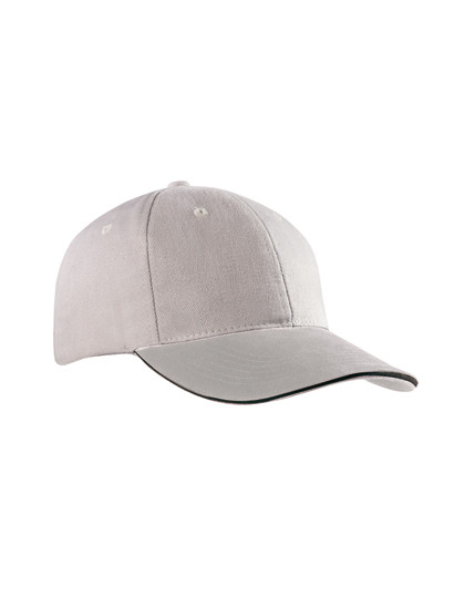 Myrtle beach 6-Panel Sandwich Cap Light Grey