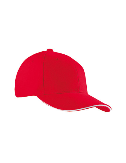 Myrtle beach 6-Panel Sandwich Cap Red