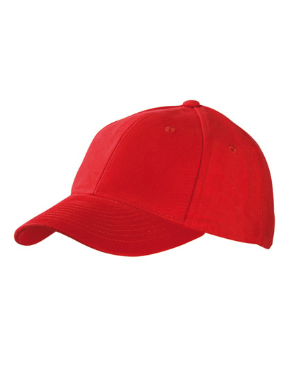 Myrtle beach 6-Panel Raver Cap Laminated Signal Red