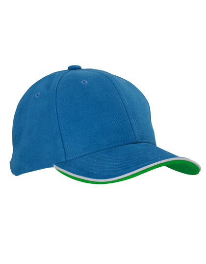 Myrtle beach 6 Panel Double Sandwich Cap Azur