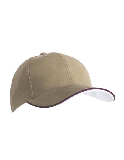 Myrtle beach 6 Panel Double Sandwich Cap Dark Khaki