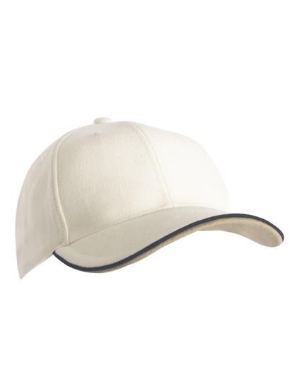 Myrtle beach 6 Panel Double Sandwich Cap Natural