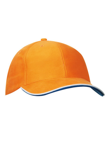 Myrtle beach 6 Panel Double Sandwich Cap Orange