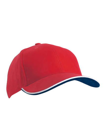 Myrtle beach 6 Panel Double Sandwich Cap Red