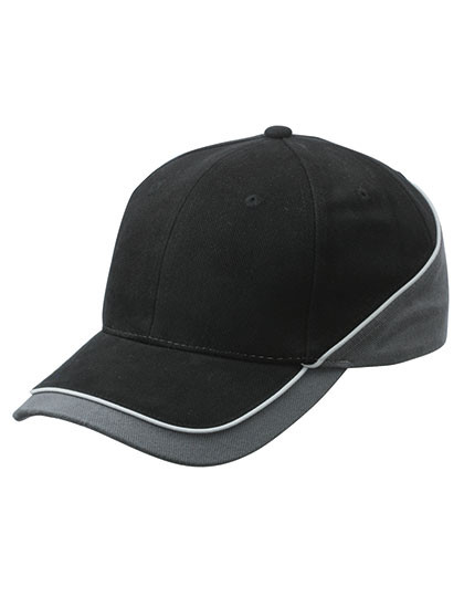Myrtle beach 6 Panel Turbo Piping Cap Black