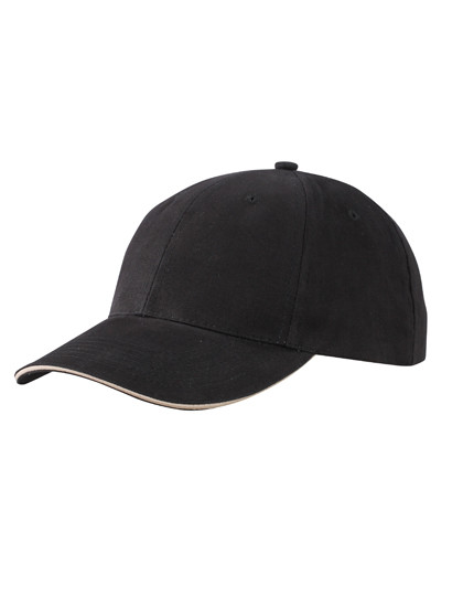 Myrtle beach Light Brushed Sandwich Cap Black