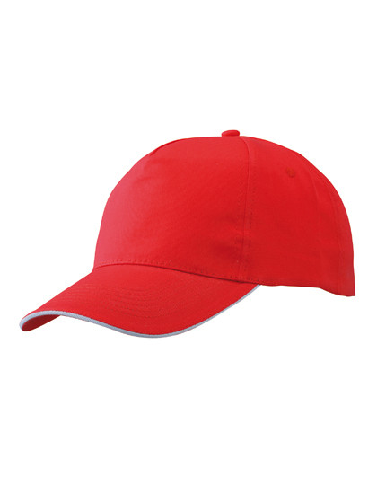 Myrtle beach 5 Panel Promo Sandwich Cap Red
