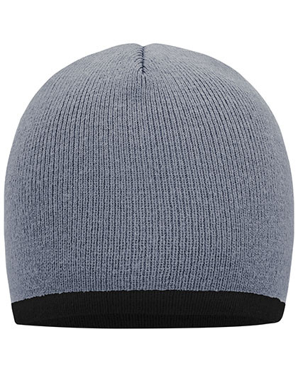 Myrtle beach Beanie With Contrasting Border Light Grey