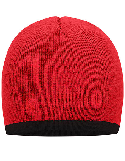 Myrtle beach Beanie With Contrasting Border Red