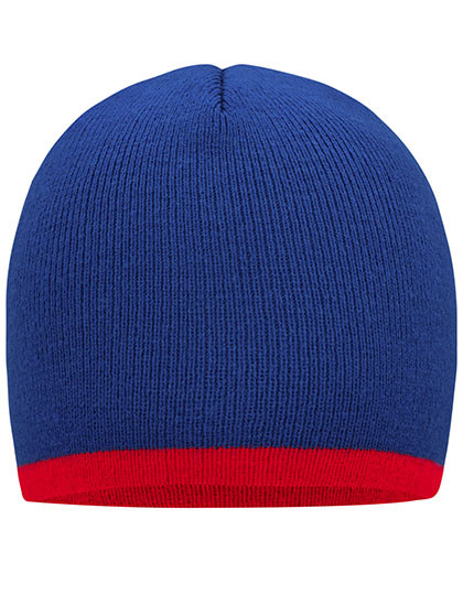 Myrtle beach Beanie With Contrasting Border Royal