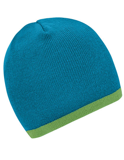 Myrtle beach Beanie With Contrasting Border Turquoise