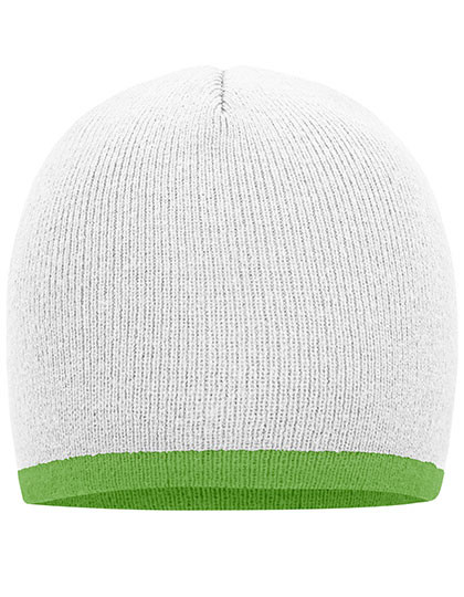 Myrtle beach Beanie With Contrasting Border White