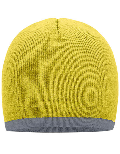 Myrtle beach Beanie With Contrasting Border Yellow