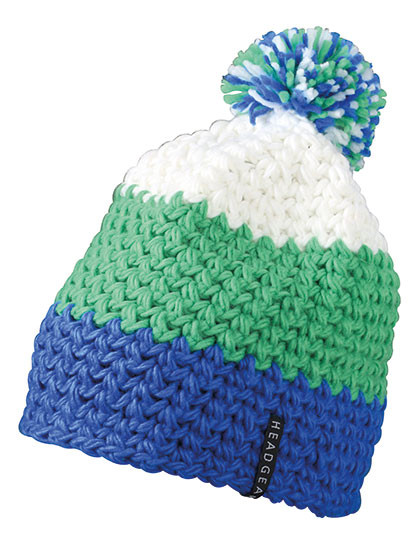 Myrtle beach Crocheted Cap With Pompon Aqua