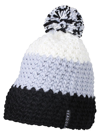 Myrtle beach Crocheted Cap With Pompon Black