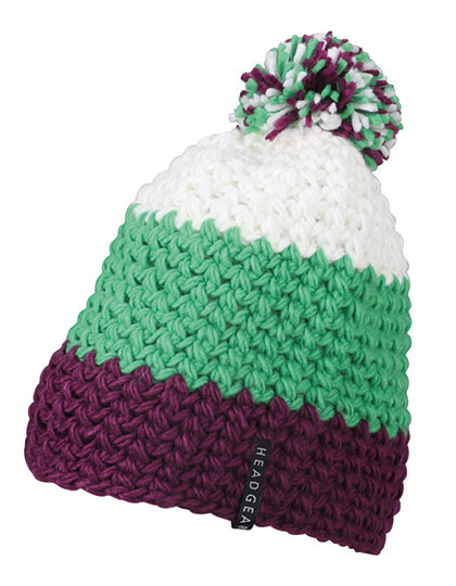 Myrtle beach Crocheted Cap With Pompon Purple