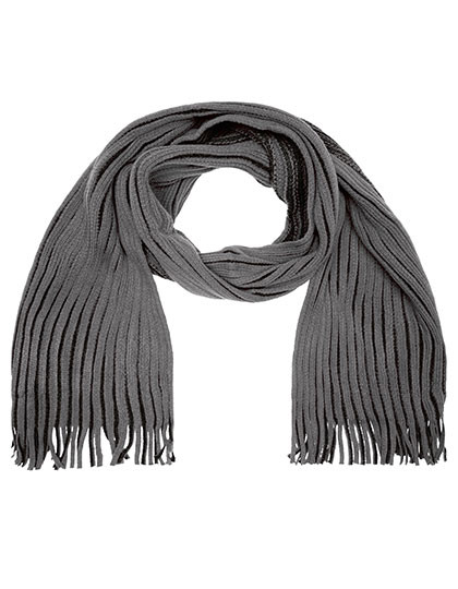 Myrtle beach Ribbed Scarf Anthracite