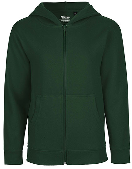 Neutral Kids´ Zip Hoodie Bottle Green
