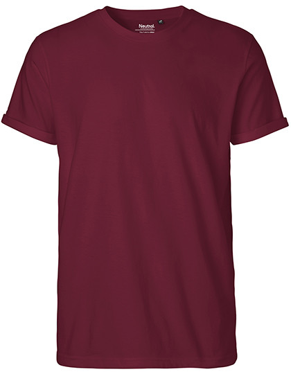 Neutral Men´s Roll Up Sleeve T-Shirt Bordeaux