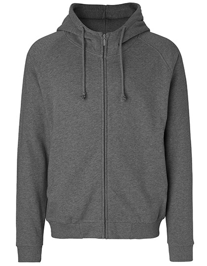 Neutral Unisex Hoodie With Hidden Zip Dark Heather