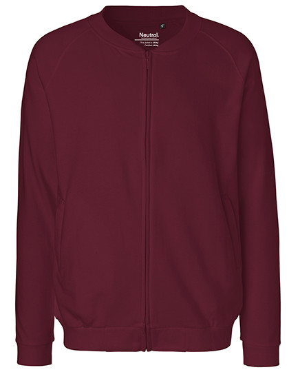 Neutral Unisex Jacket With Zip Bordeaux