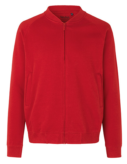 Neutral Unisex Jacket With Zip Red