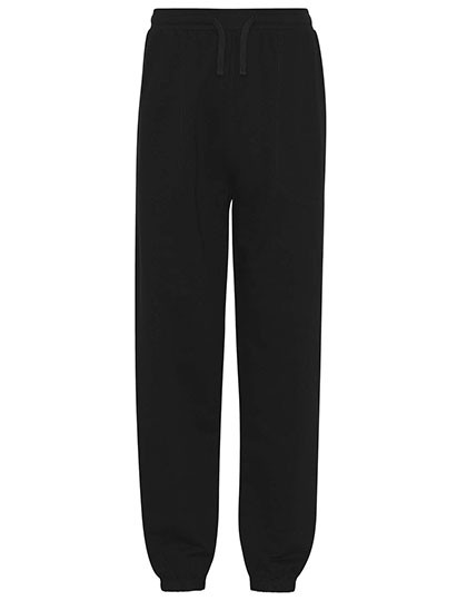 Neutral Unisex Sweatpants With Elastic Cuff Black