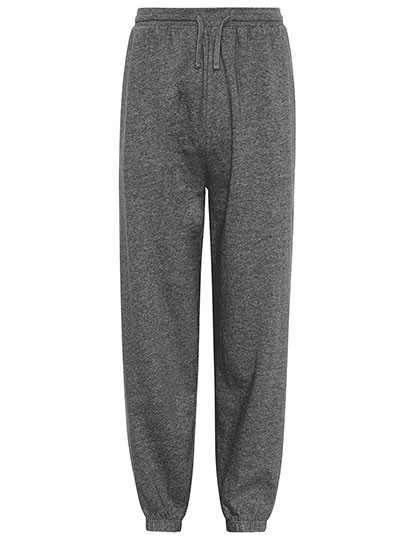Neutral Unisex Sweatpants With Elastic Cuff Dark Heather