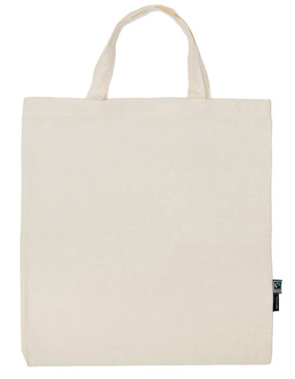 Neutral Shopping Bag Short Handles Natural