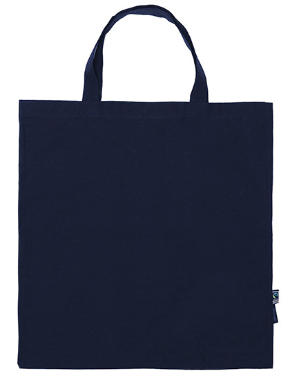 Neutral Shopping Bag Short Handles Navy