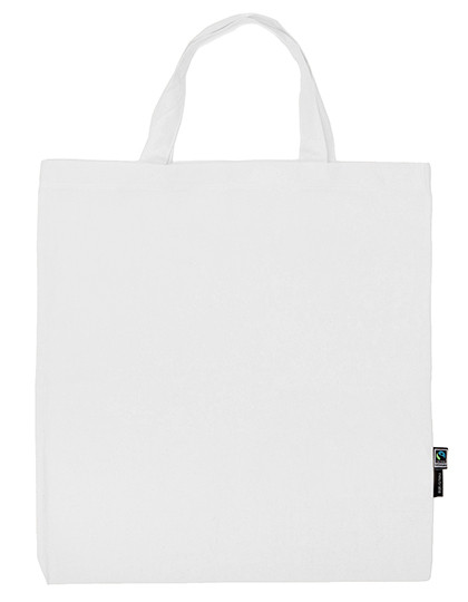 Neutral Shopping Bag Short Handles White