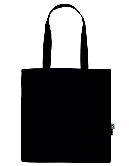 Neutral Shopping Bag With Long Handles Black
