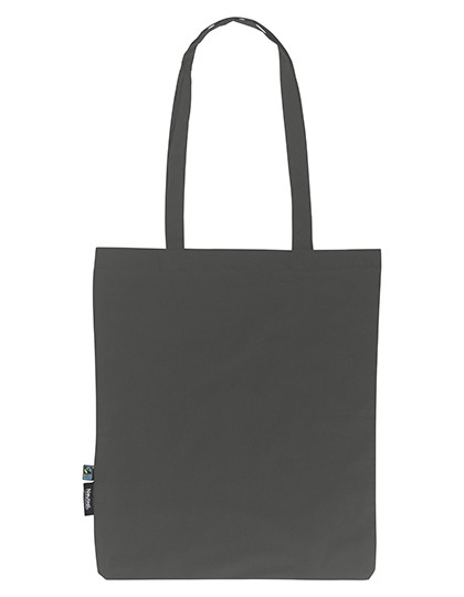 Neutral Shopping Bag With Long Handles Charcoal