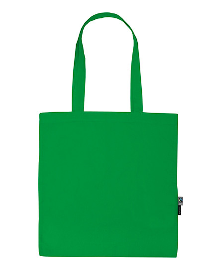 Neutral Shopping Bag With Long Handles Green