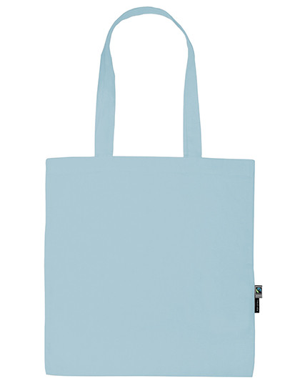 Neutral Shopping Bag With Long Handles Light Blue