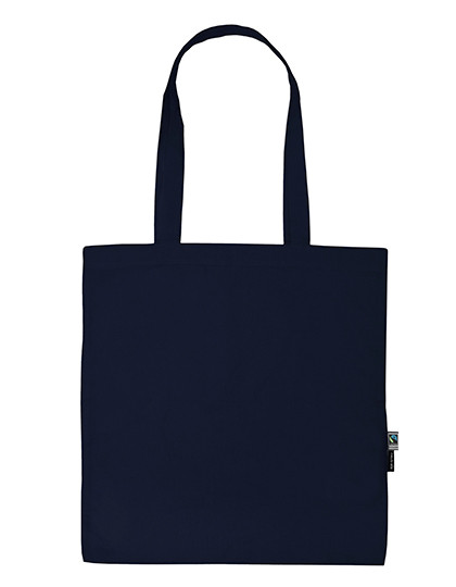 Neutral Shopping Bag With Long Handles Navy