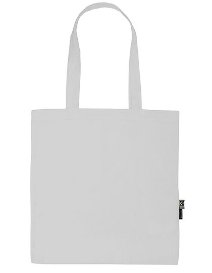 Neutral Shopping Bag With Long Handles White