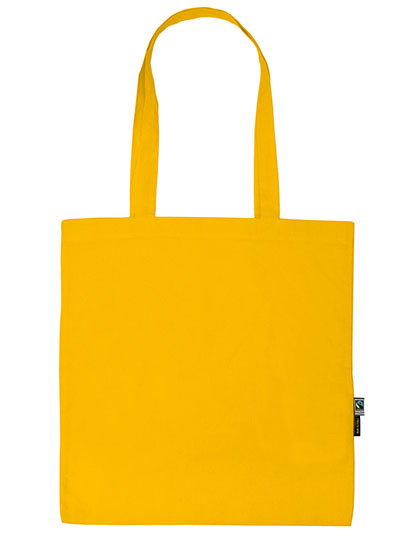 Neutral Shopping Bag With Long Handles Yellow