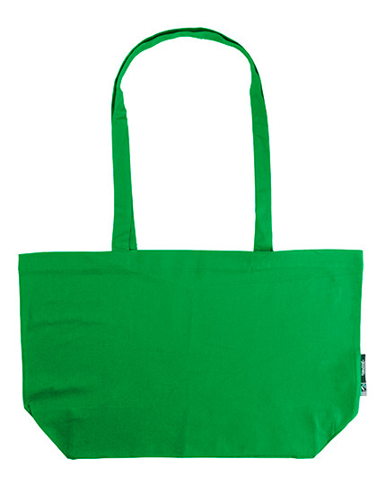 Neutral Shopping Bag With Gusset Green