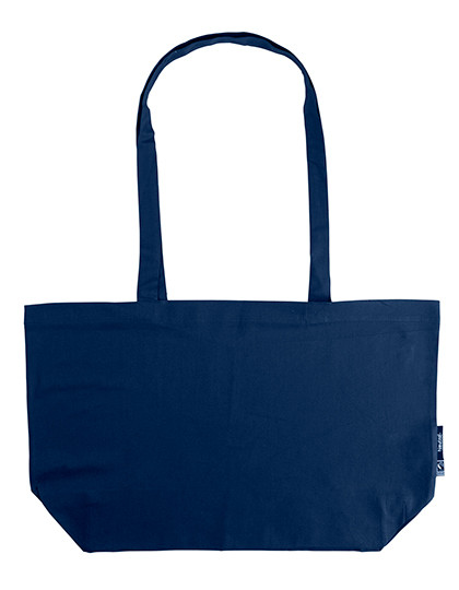 Neutral Shopping Bag With Gusset Navy