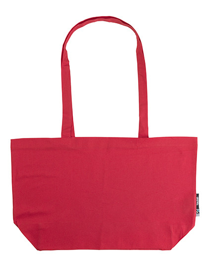 Neutral Shopping Bag With Gusset Red
