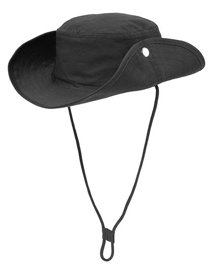 Neutral Safari Bucket Hat Black