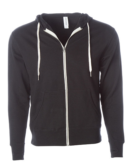 Independent Unisex Midweight French Terry Zip Hood Black