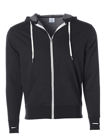 Independent Unisex Midweight French Terry Zip Hood Charcoal Heather