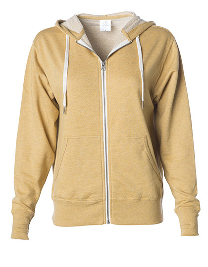 Independent Unisex Midweight French Terry Zip Hood Golden Wheat Heather