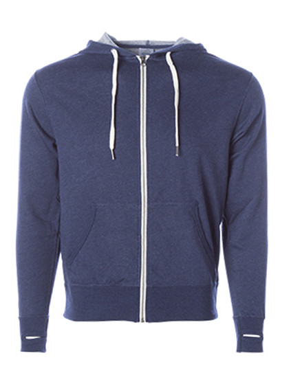 Independent Unisex Midweight French Terry Zip Hood Navy Heather