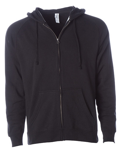 Independent Unisex Midweight Special Blend Raglan Zip Hood Black