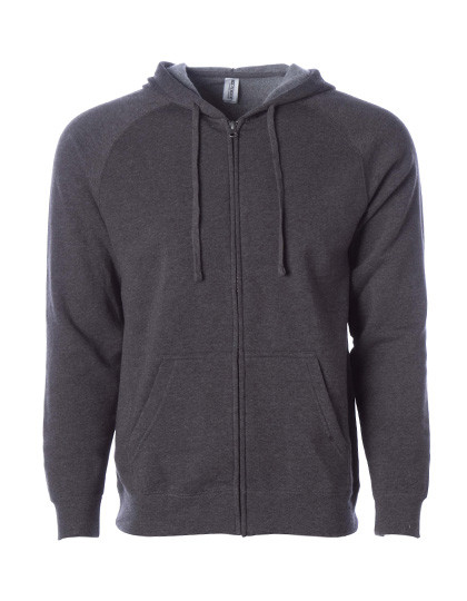 Independent Unisex Midweight Special Blend Raglan Zip Hood Carbon